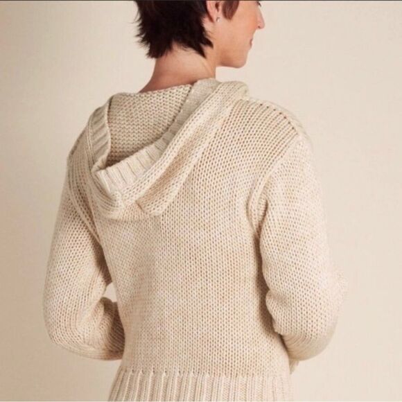 Soft Surroundings Size Small Hooded Sweater Soft Comfy Beige‎ Office Wear - Picture 2 of 6